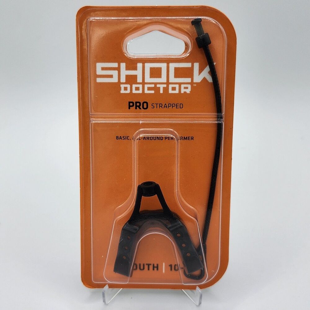 Shock Doctor Pro Strapped Mouth Guard - Black - Youth 10-